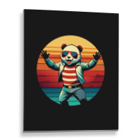 Panda Vintage Metal Print Vertical | Artistshot