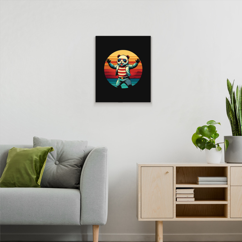 Panda Vintage Metal Print Vertical | Artistshot