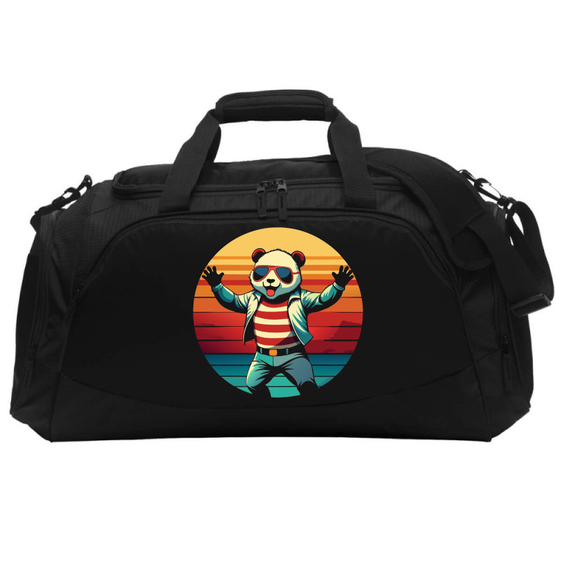 Panda Vintage Active Duffel | Artistshot