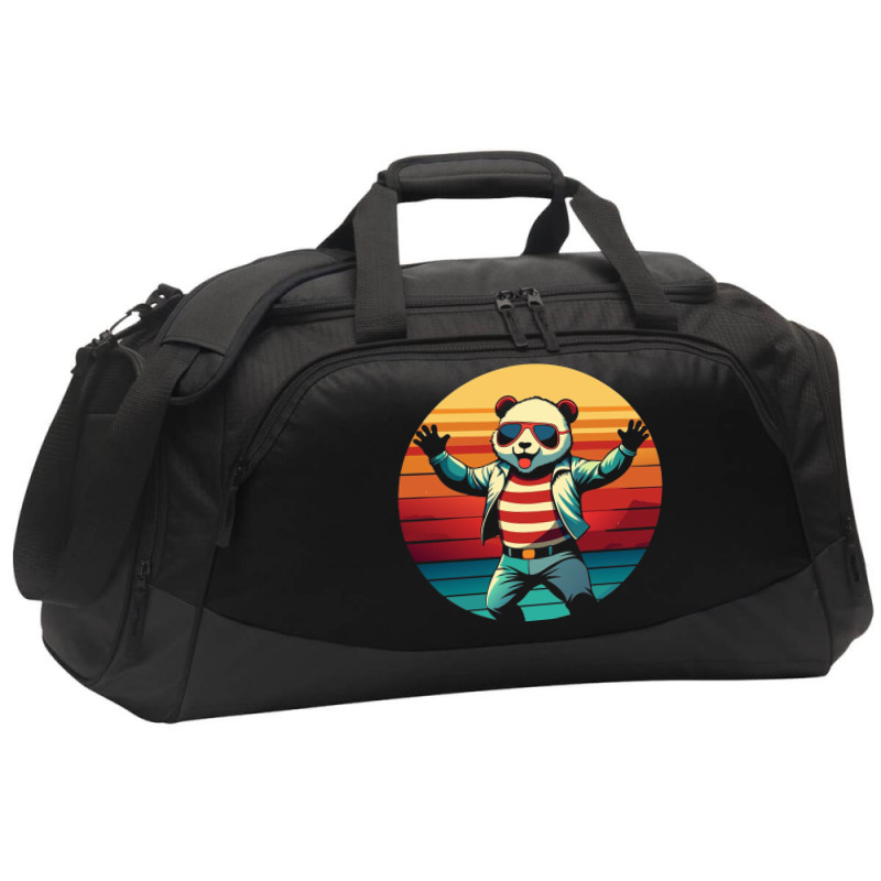 Panda Vintage Active Duffel | Artistshot