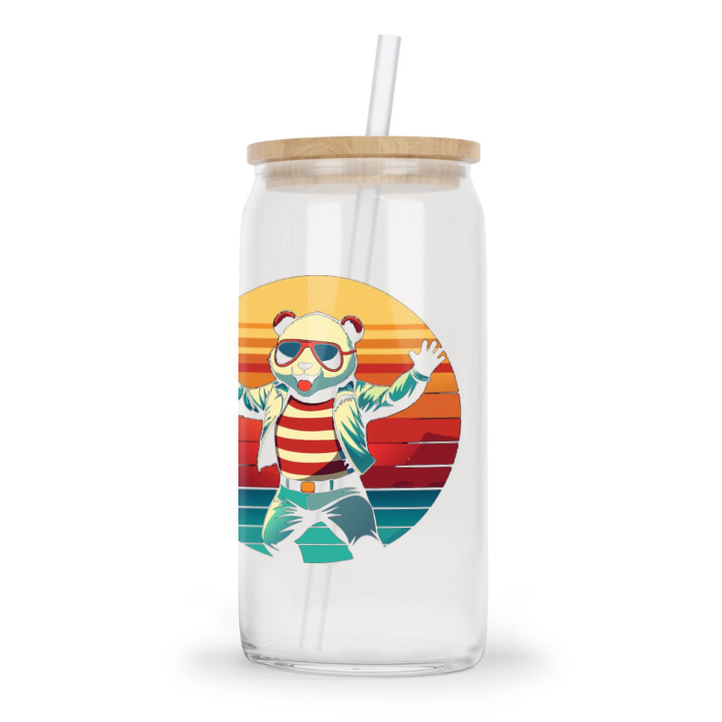 Panda Vintage Glass Tumbler | Artistshot