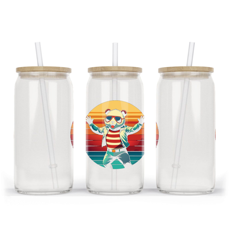 Panda Vintage Glass Tumbler | Artistshot