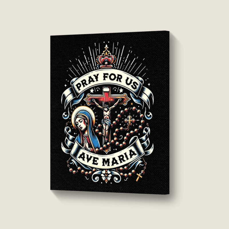 Pray For Us Portrait Canvas Print | Artistshot