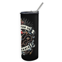 Pray For Us Skinny Tumbler | Artistshot