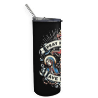 Pray For Us Skinny Tumbler | Artistshot