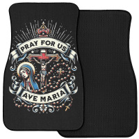 Pray For Us Front Car Mat | Artistshot