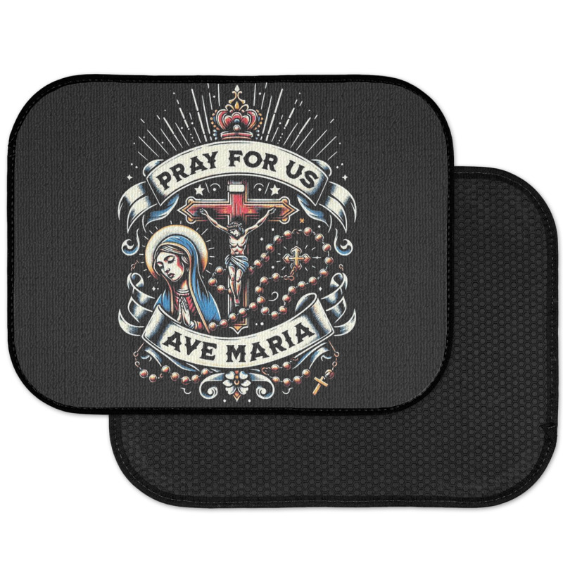 Pray For Us Rear Car Mat | Artistshot