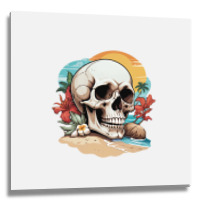 The Mystery Of The Smile Metal Print Square | Artistshot