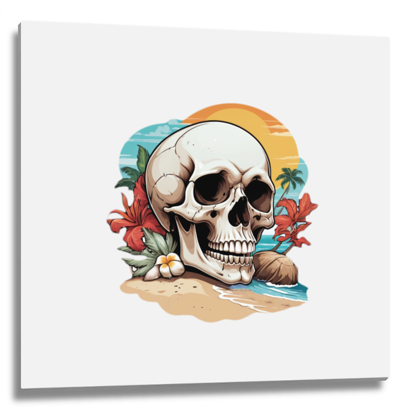 The Mystery Of The Smile Metal Print Square | Artistshot