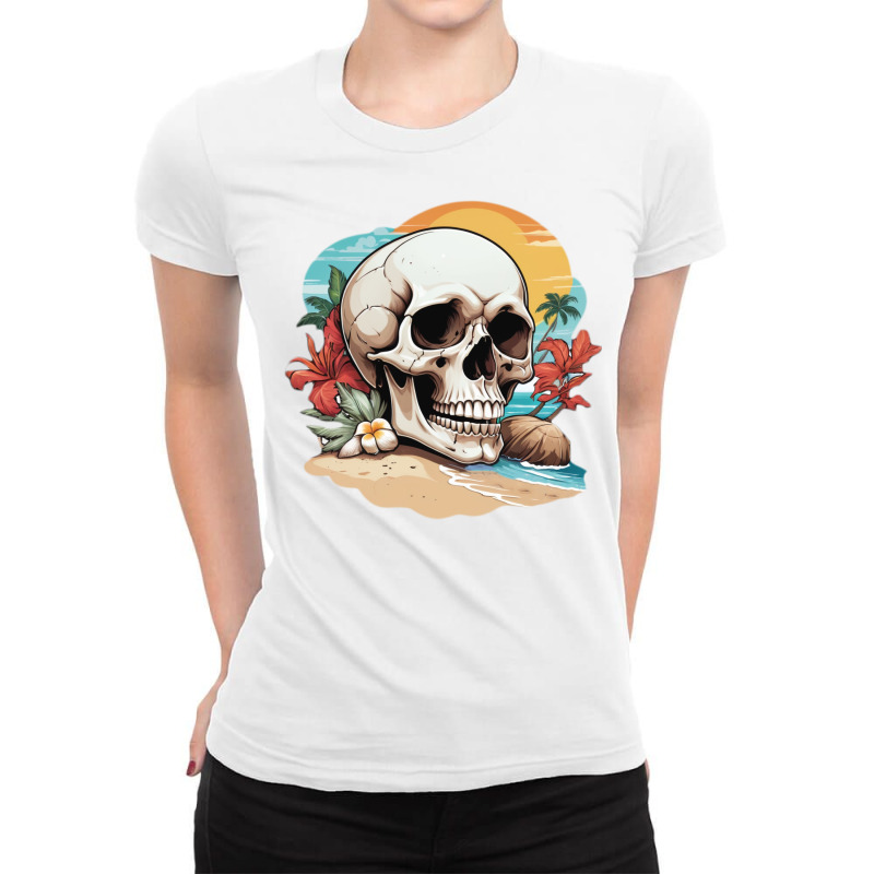 The Mystery Of The Smile Ladies Fitted T-Shirt by ZAS&BOJES | Artistshot