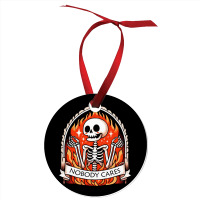 Skeleton Nobody Cares Ornament | Artistshot