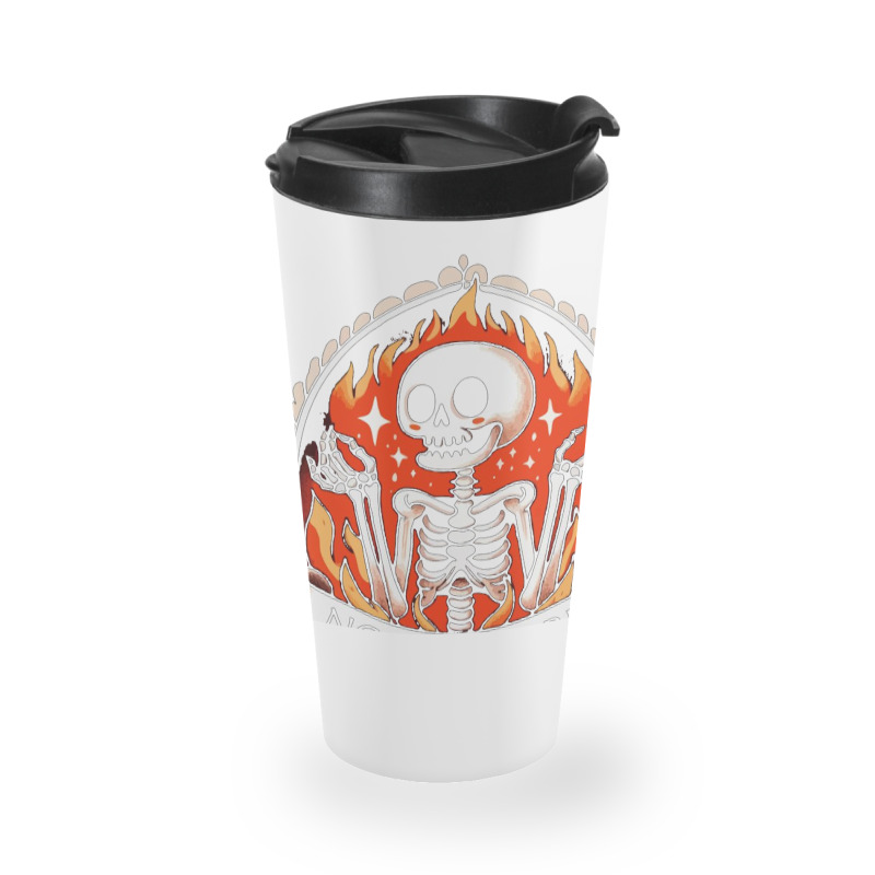 Skeleton Nobody Cares Travel Mug | Artistshot