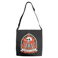 Skeleton Nobody Cares Adjustable Strap Totes | Artistshot