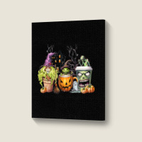 Spooky Coffee Halloween Portrait Canvas Print | Artistshot