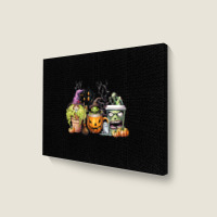 Spooky Coffee Halloween Landscape Canvas Print | Artistshot