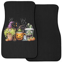 Spooky Coffee Halloween Front Car Mat | Artistshot