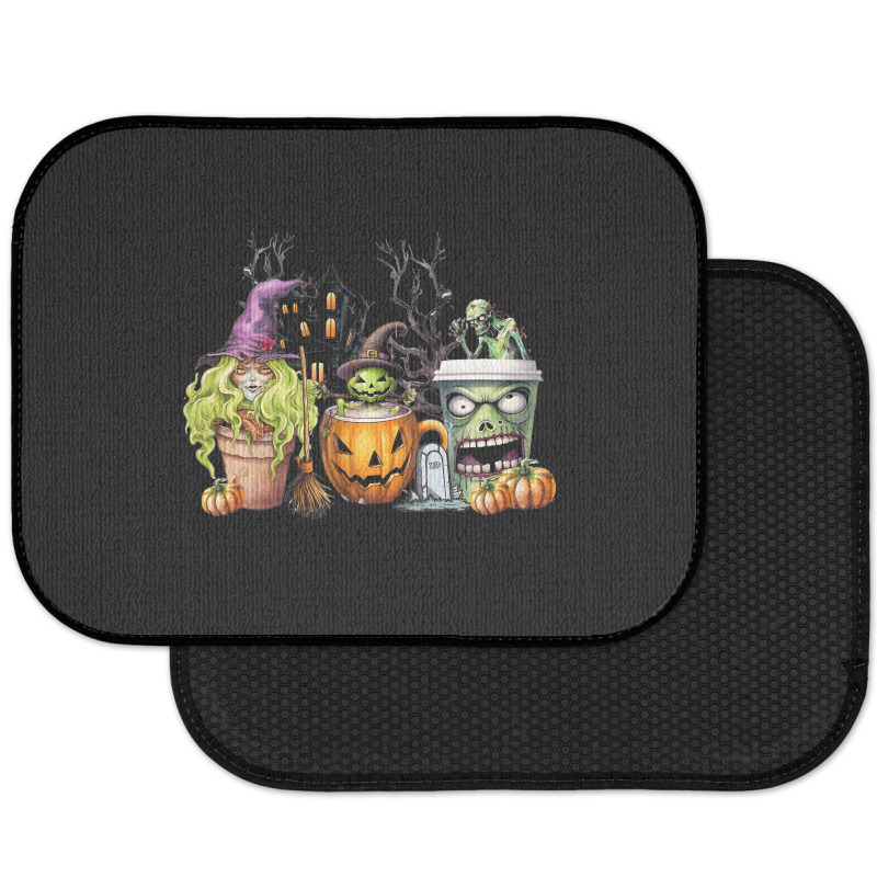 Spooky Coffee Halloween Rear Car Mat | Artistshot