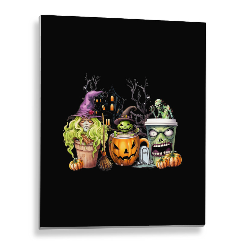 Spooky Coffee Halloween Metal Print Vertical | Artistshot