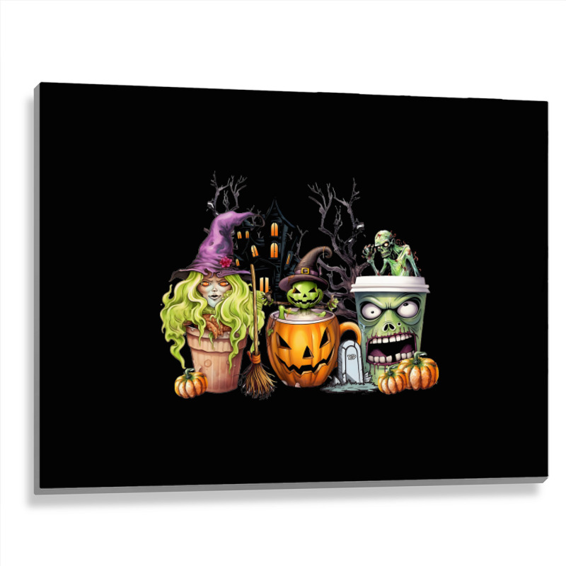 Spooky Coffee Halloween Metal Print Horizontal | Artistshot