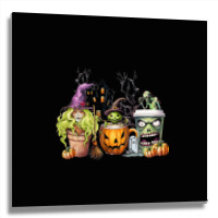 Spooky Coffee Halloween Metal Print Square | Artistshot