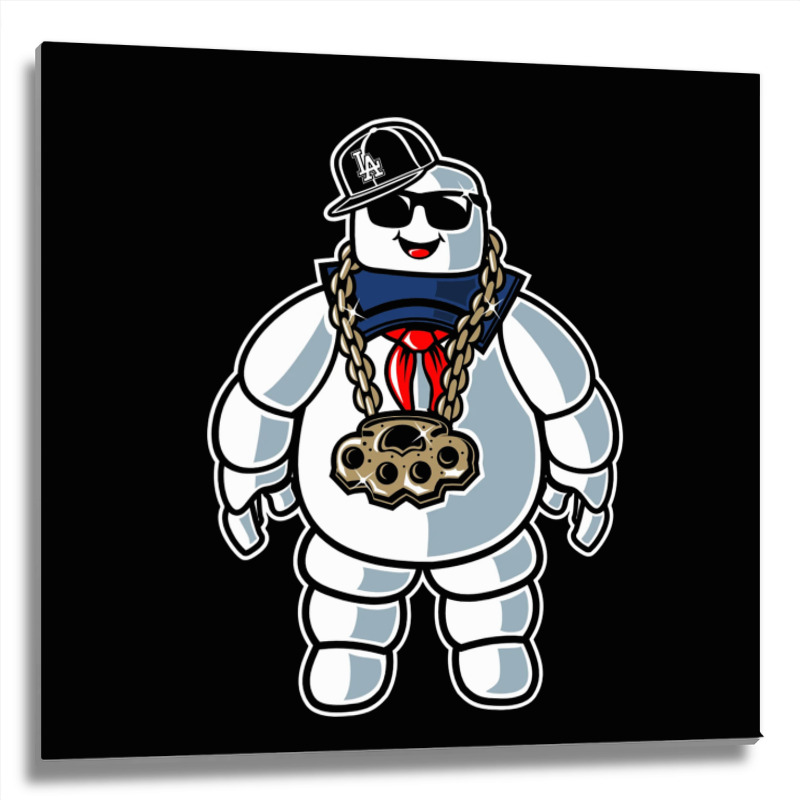 Stay-puft Marshmallow Man Comic Caricature Pop Cul Metal Print Square | Artistshot