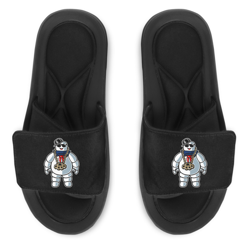 Stay-puft Marshmallow Man Comic Caricature Pop Cul Slide Sandal | Artistshot