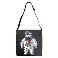 Stay-puft Marshmallow Man Comic Caricature Pop Cul Adjustable Strap Totes | Artistshot