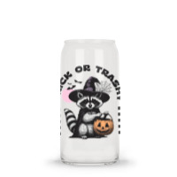 Trick Or Trashy Halloween Glass Tumbler | Artistshot