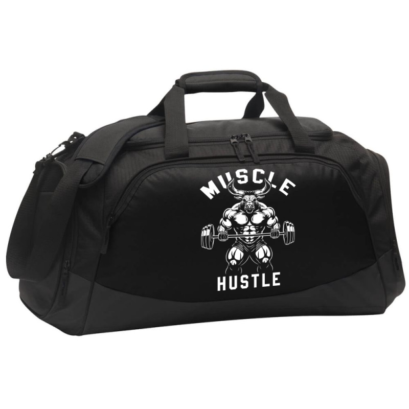 Muscle Hustle Bull Gym Active Duffel | Artistshot