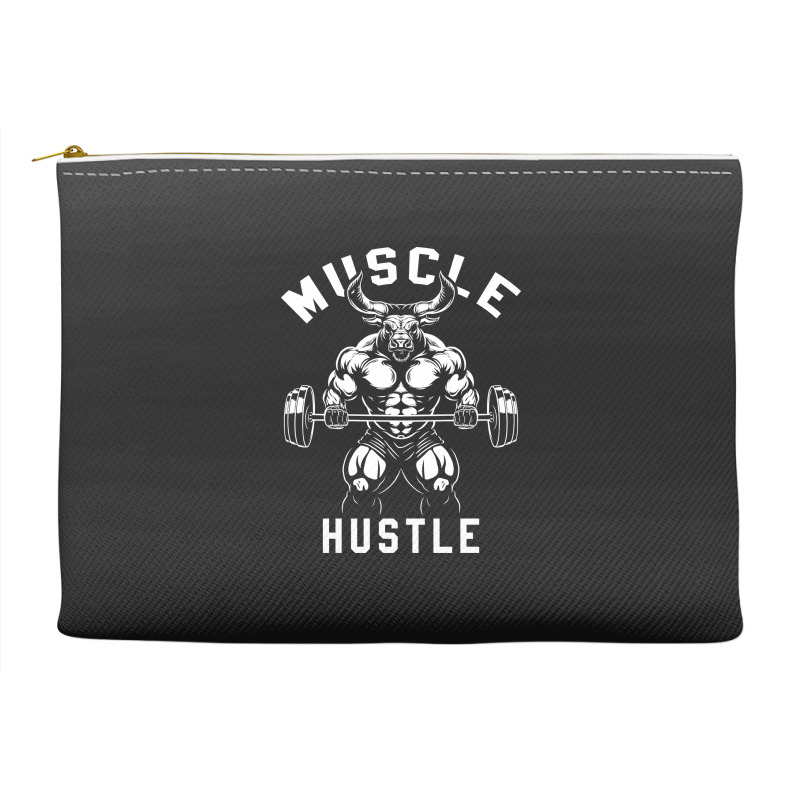 Muscle Hustle Bull Gym Accessory Pouches | Artistshot