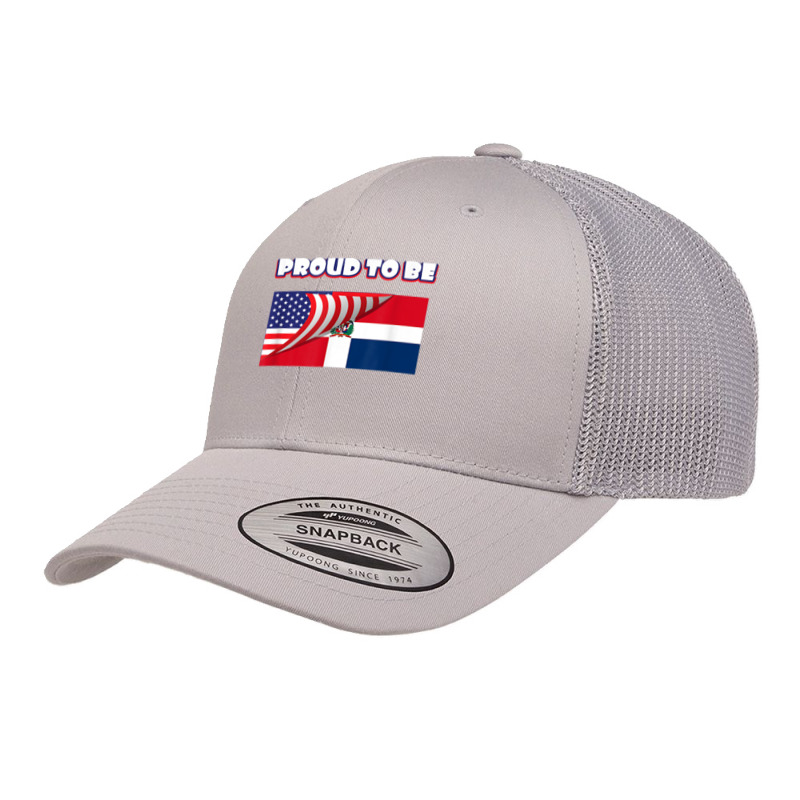 Proud To Be Dominican And American Flag July 4th Retro Trucker Cap by SelwynOman | Artistshot