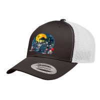 Horror Clubhouse In Park Halloween Spooky Characters Costume Retro Trucker Cap | Artistshot