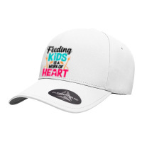 Feeding Kids Cute Lunch Ladies Back To School Novelty Seamless Cap | Artistshot