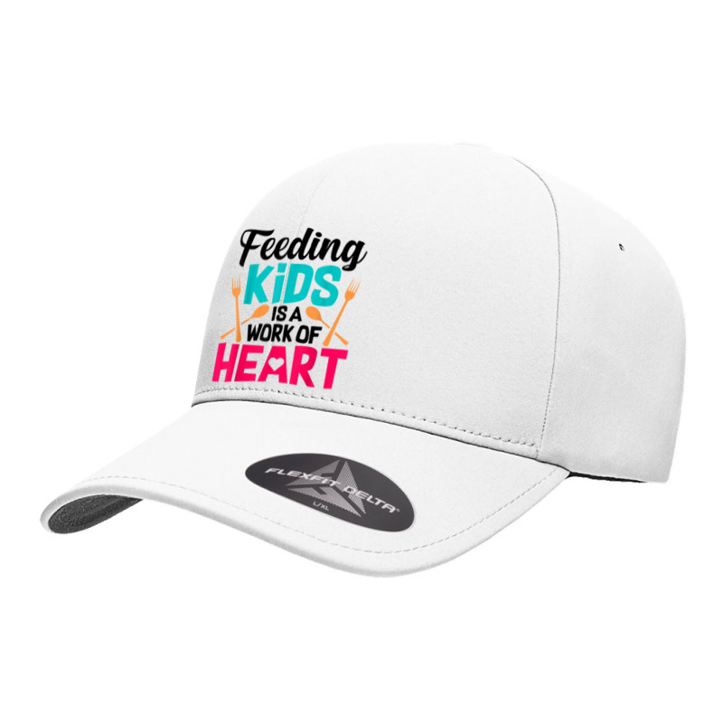 Feeding Kids Cute Lunch Ladies Back To School Novelty Seamless Cap by Uniform | Artistshot