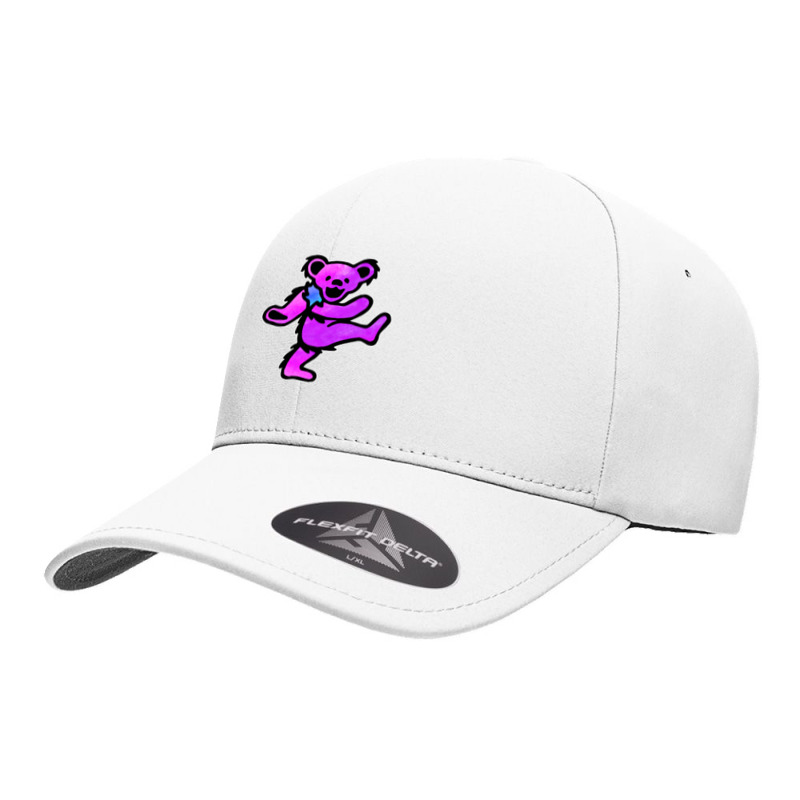 Pink Grateful Dancing Hippie Classic Rock Dead Bear Seamless Cap | Artistshot