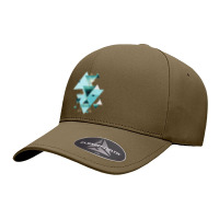 Geometric Triangle Compilation In Teal Seamless Cap | Artistshot