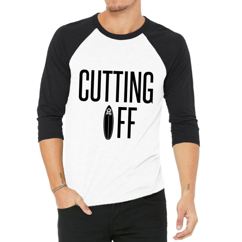 Cutting Off– The Action Of Catching A Wave In Front Of A Surfer 3/4 Sleeve Shirt by Perfect Designers | Artistshot