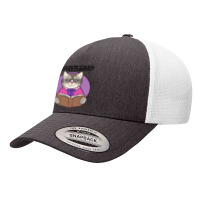 Curious Cats Visit The Library Purple Yupoong Trucker Cap | Artistshot