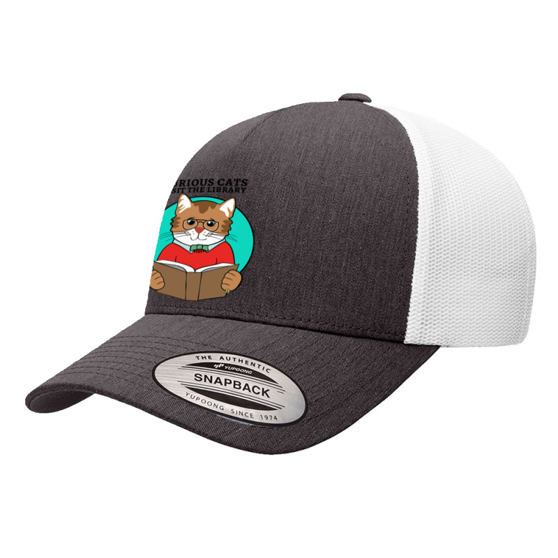 Curious Cats Visit The Library Yupoong Trucker Cap by webberkyla | Artistshot