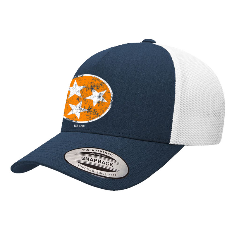 Tennessee Shirt State Flag Orange & White Vintage Est. 1796 Yupoong Trucker Cap by cm-arts | Artistshot