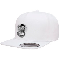 Dragon Goku Silhouette 5 Panel Snapback Cap | Artistshot