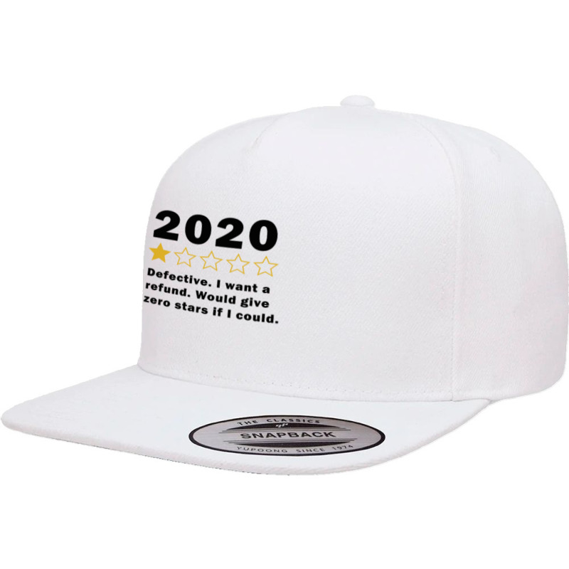 Funny 2020 1 Star Review  Very Bad  Social Distancing Long Sleeve T Sh 5 Panel Snapback Cap | Artistshot