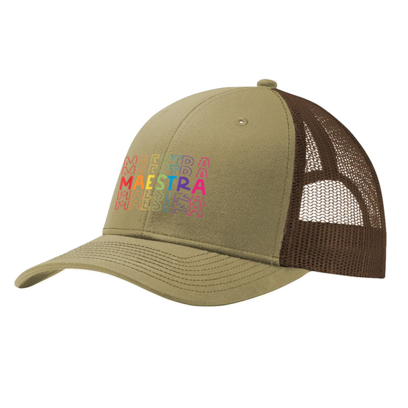 Maestra Spanish Bilingual Teacher Rainbow Back To School Pa Trucker Cap by MadisonDesign | Artistshot