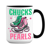 Chucks And Pearls 15 Oz Coffee Mug | Artistshot