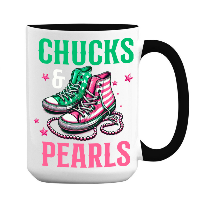 Chucks And Pearls 15 Oz Coffee Mug | Artistshot