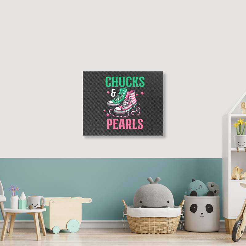 Chucks And Pearls Landscape Canvas Print | Artistshot