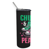 Chucks And Pearls Skinny Tumbler | Artistshot