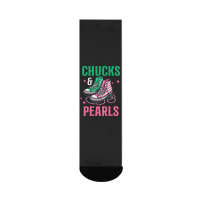 Chucks And Pearls Crew Socks | Artistshot