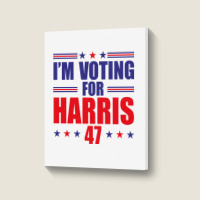 I'm Voting For Harris Portrait Canvas Print | Artistshot