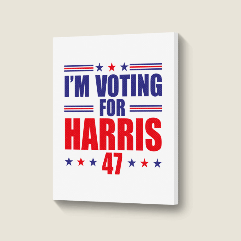 I'm Voting For Harris Portrait Canvas Print | Artistshot